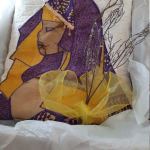 Gift boxed Quilted wall hanging or throw African print